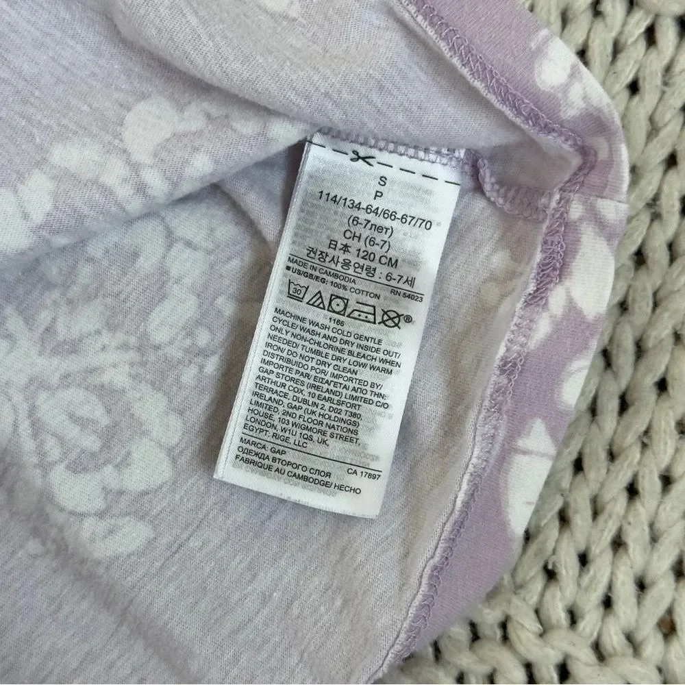 Gap Girl's Purple Sleeveless Flower Sundress for Casual Days Size Small